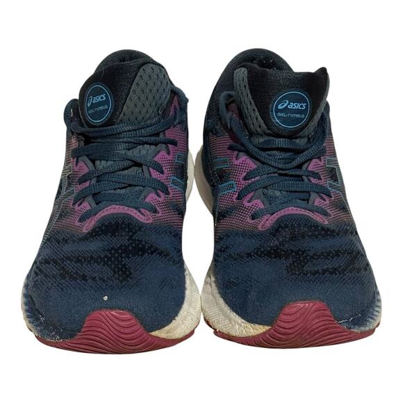 Asics Gel Nimbus 23 Blue Pink Women's Size 9.5 Running Sneakers - Picture 3 of 8
